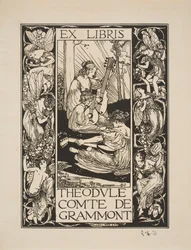 Book-plate of Theodule, Count of Grammont